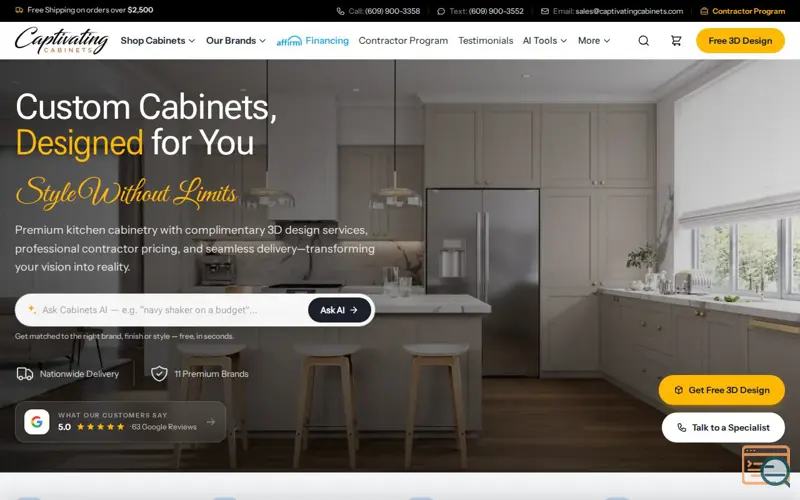 Screenshot of Captivating Cabinets