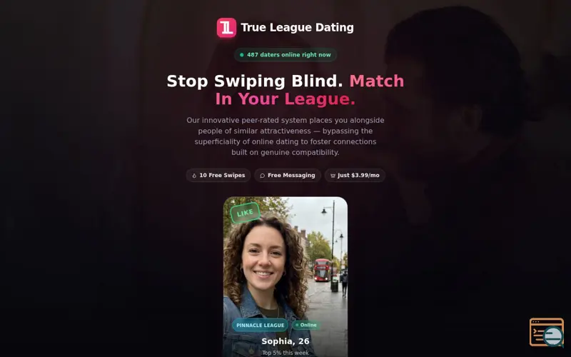 Screenshot of True League Dating