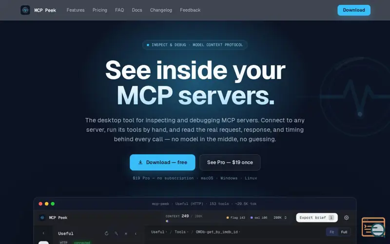 Screenshot of MCP Peek