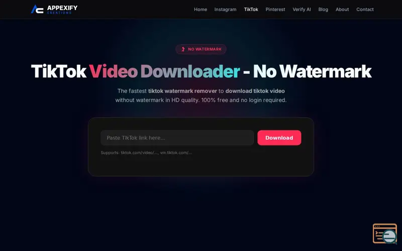 Screenshot of TikTok Video Downloader