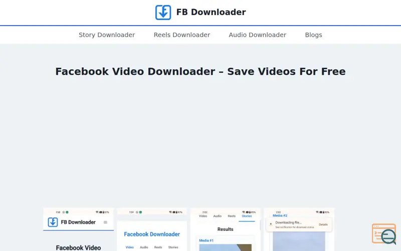 Screenshot of FB Downloader