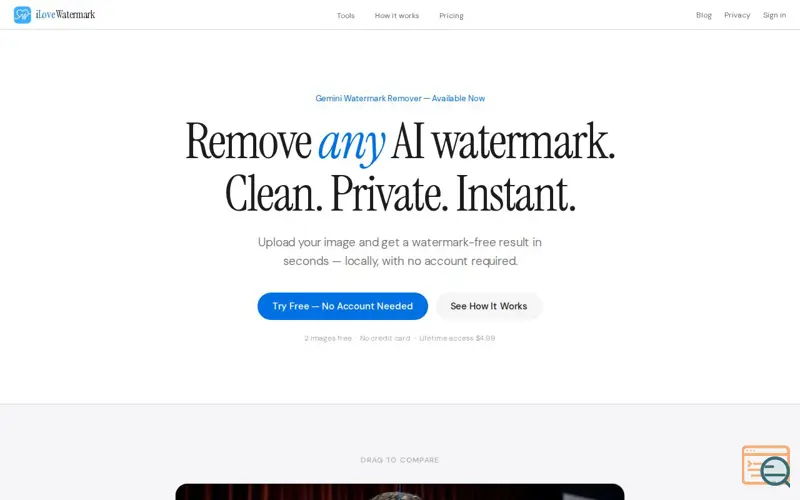 Screenshot of i love Watermark