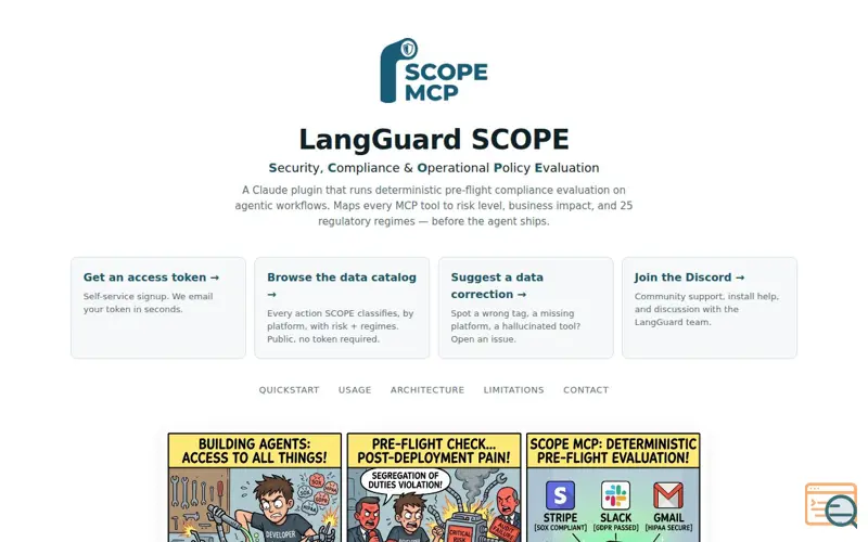 Screenshot of Scope-mcp, a launch using ReadMe