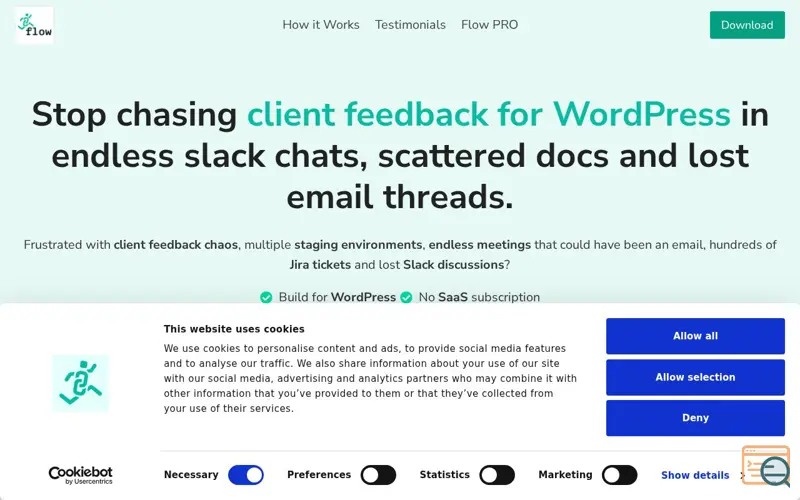 Screenshot of Jumplinks Flow
