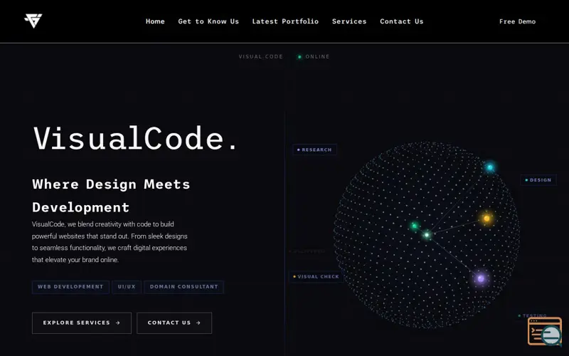 Screenshot of visualcode.tech
