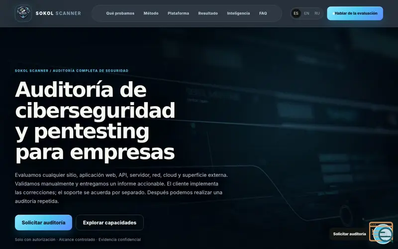 Screenshot of SOKOL Scanner