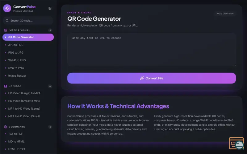 Screenshot of ConvertPulse