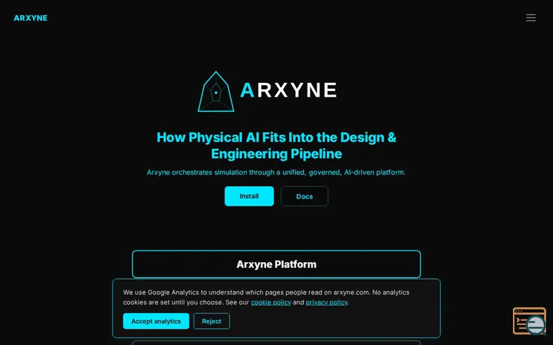 Screenshot of Arxyne