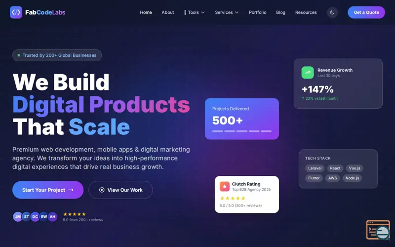 Screenshot of FabCodeLabs