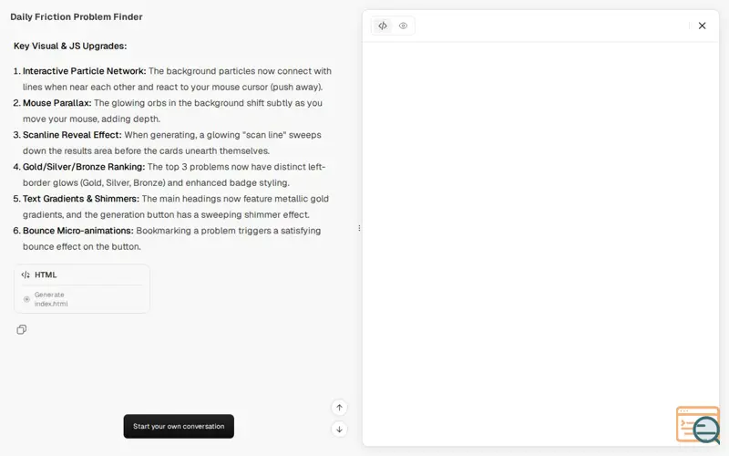 Screenshot of Z.ai problemMiner