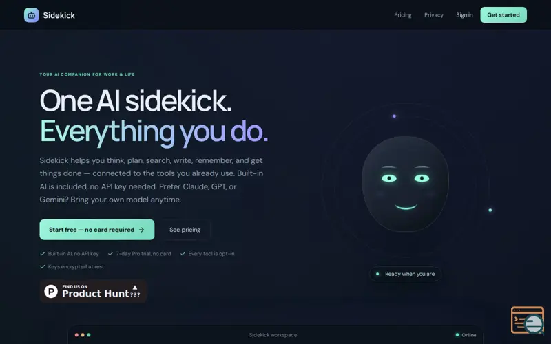 Screenshot of Sidekick