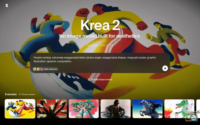 Screenshot of Krea 2