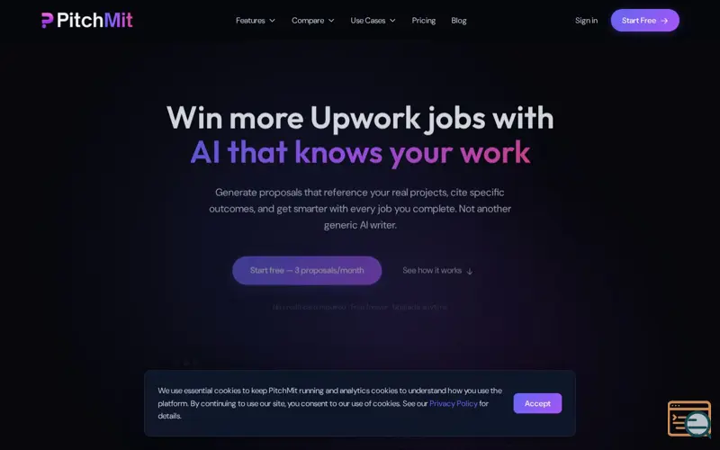 Screenshot of PitchMit