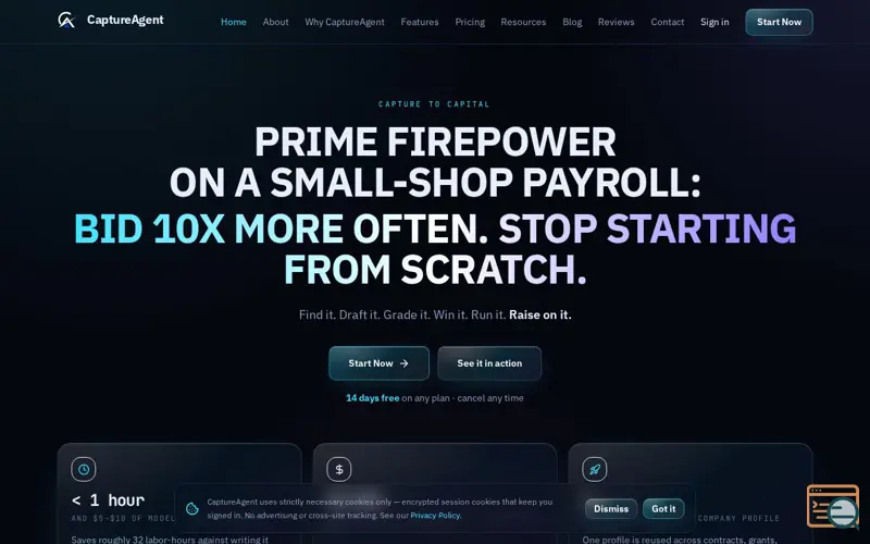 Screenshot of CaptureAgent