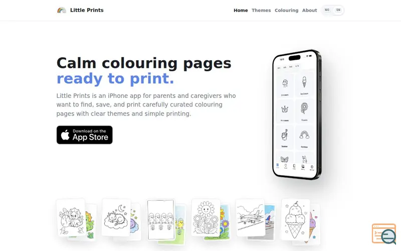 Screenshot of Little Prints