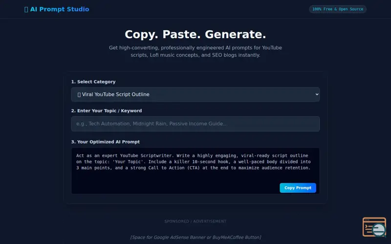 Screenshot of AI Prompt Studio