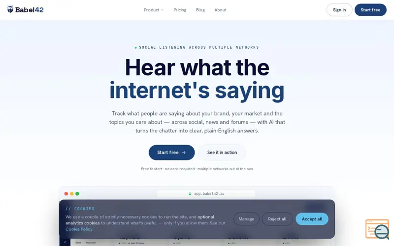 Screenshot of Babel42