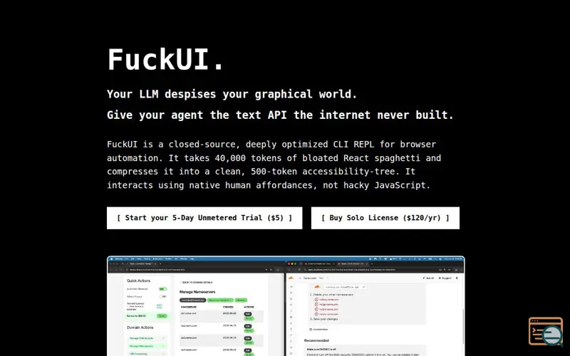 Screenshot of FuckUI