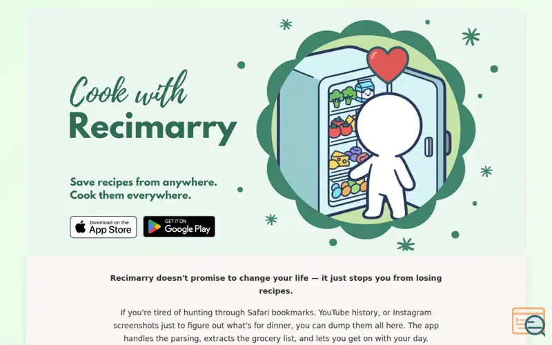 Screenshot of Recimarry - Save Social Recipes