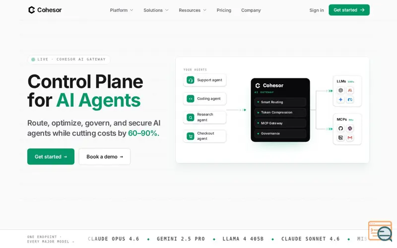 Screenshot of Cohesor