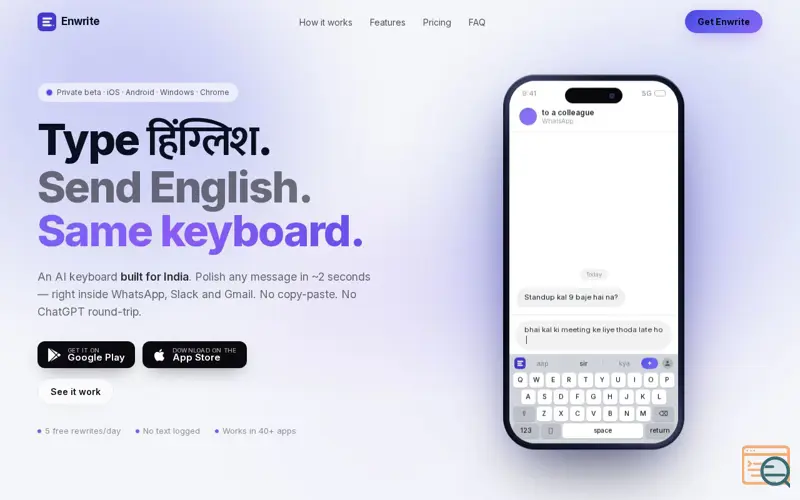 Screenshot of Enwrite