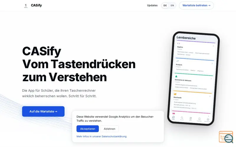 Screenshot of CASify