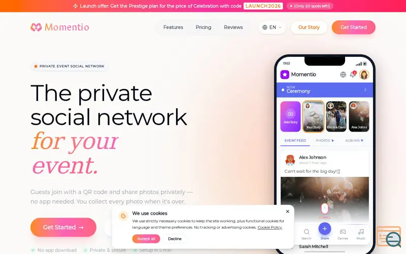 Screenshot of Momentio