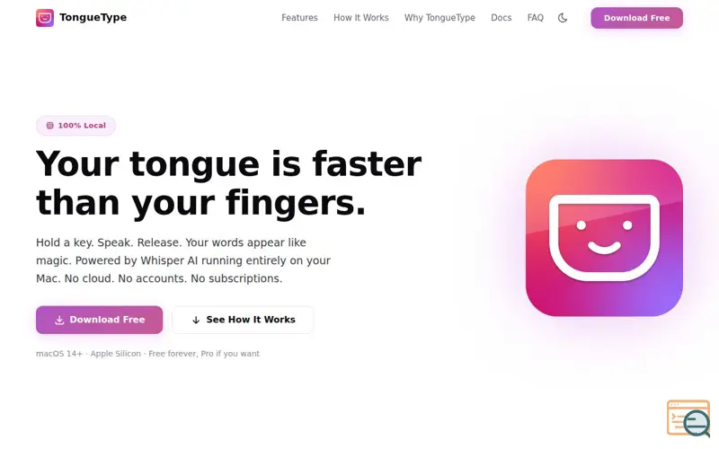 Screenshot of TongueType
