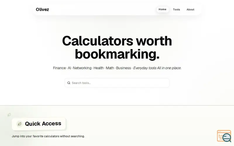 Screenshot of Olivez, a launch using Hostinger