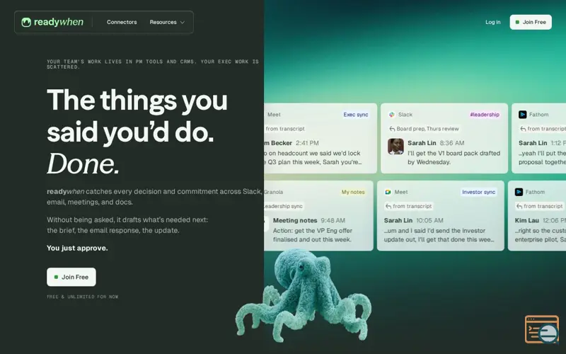 Screenshot of readywhen