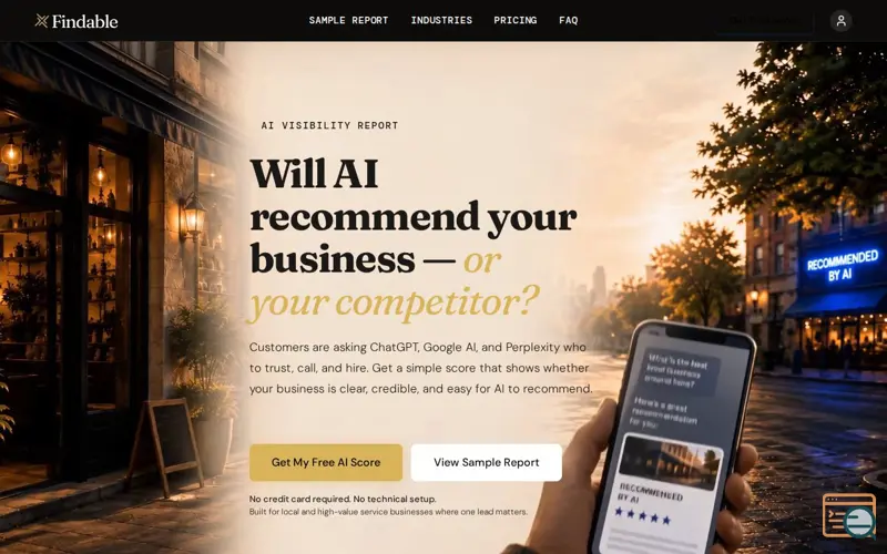 Screenshot of Findable