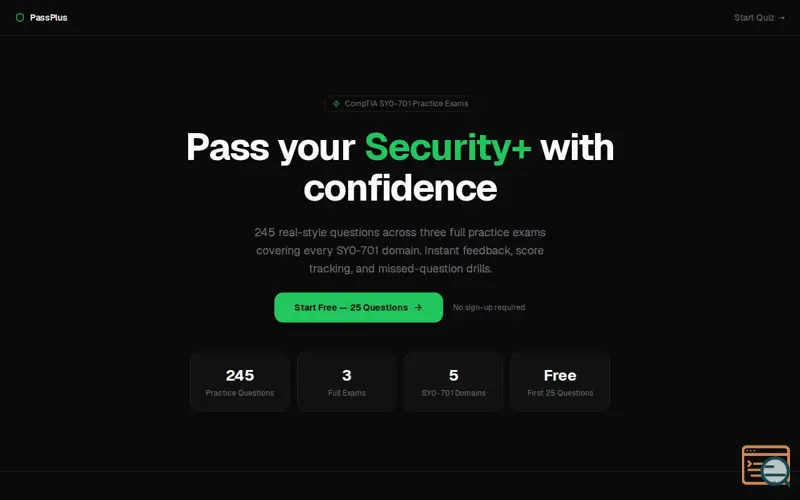 Screenshot of PassPlus