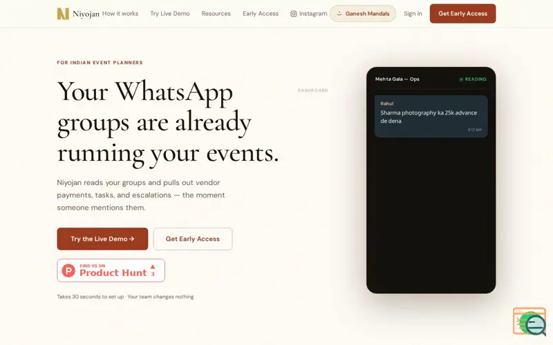 Screenshot of Niyojan