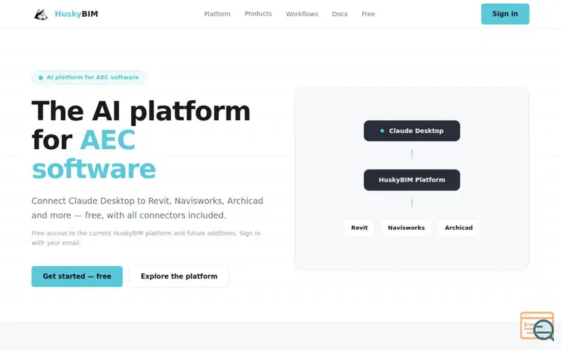 Screenshot of HuskyBIM