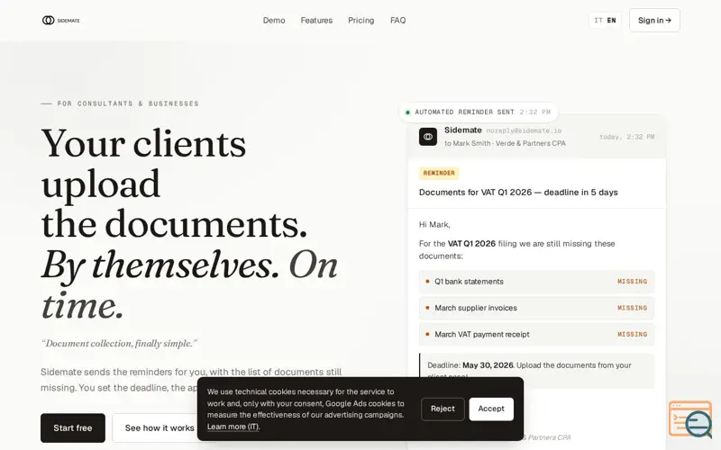 Screenshot of Sidemate