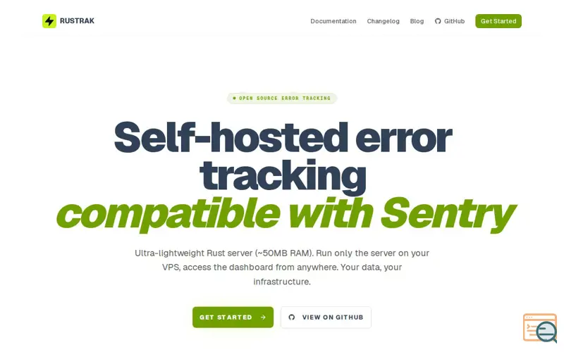 Screenshot of Rustrak