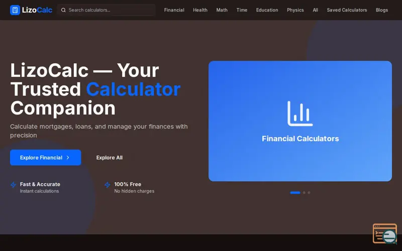 Screenshot of LizoCalc