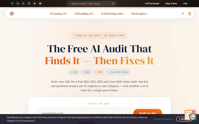 Screenshot of BrandBrahma.com