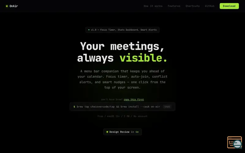 Screenshot of OnAir 