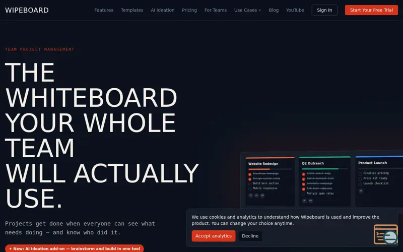 Screenshot of Wipeboard 
