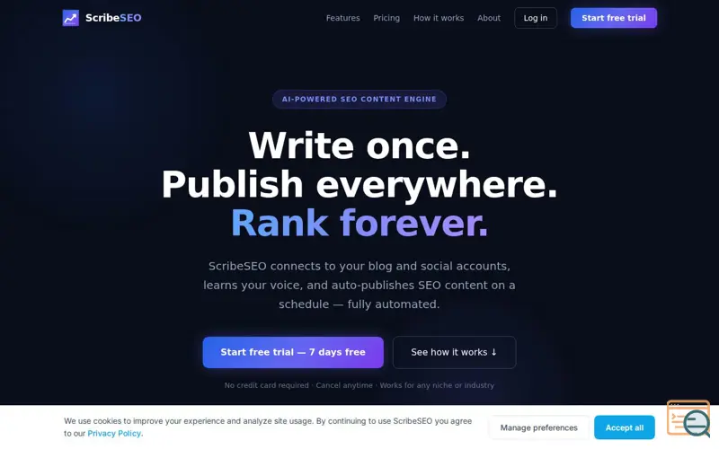 Screenshot of ScribeSEO