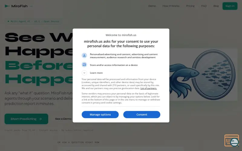 Screenshot of MiroFish