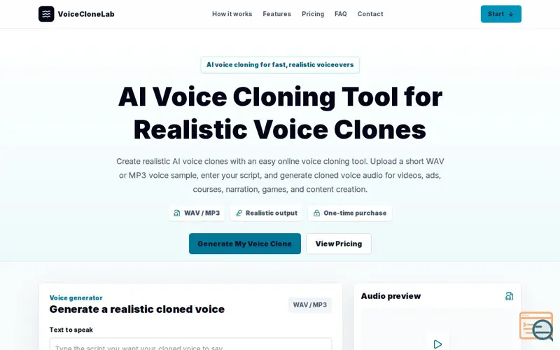 Screenshot of VoiceCloneLab