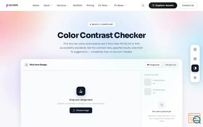 Screenshot of Color Contrast Checker
