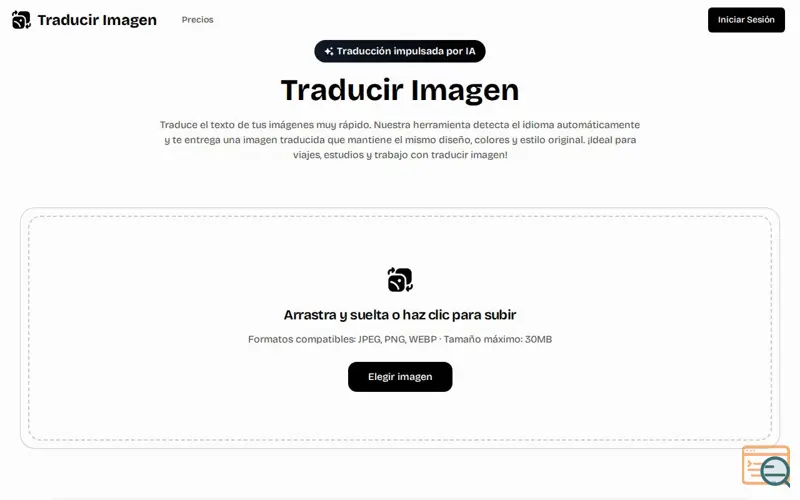 Screenshot of Traducir Imagen
