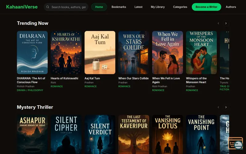 Screenshot of KahaaniVerse