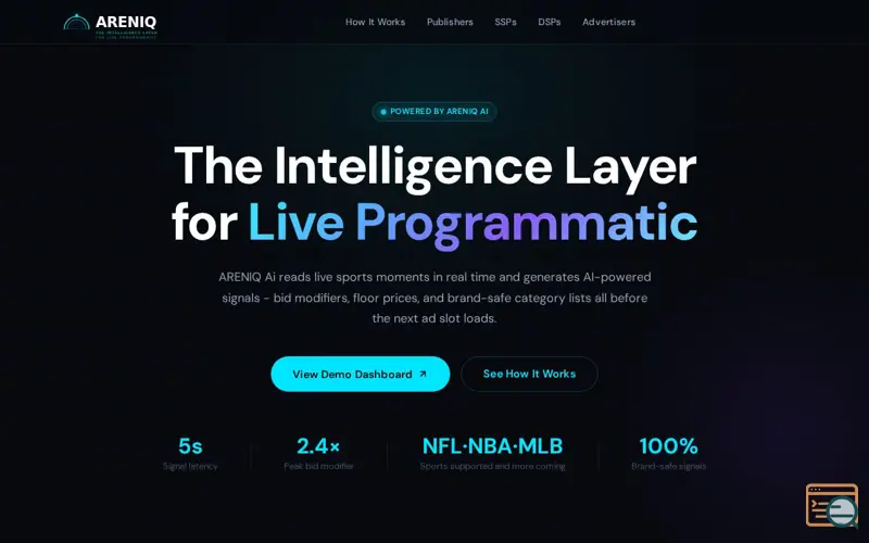 Screenshot of ARENIQ Ai