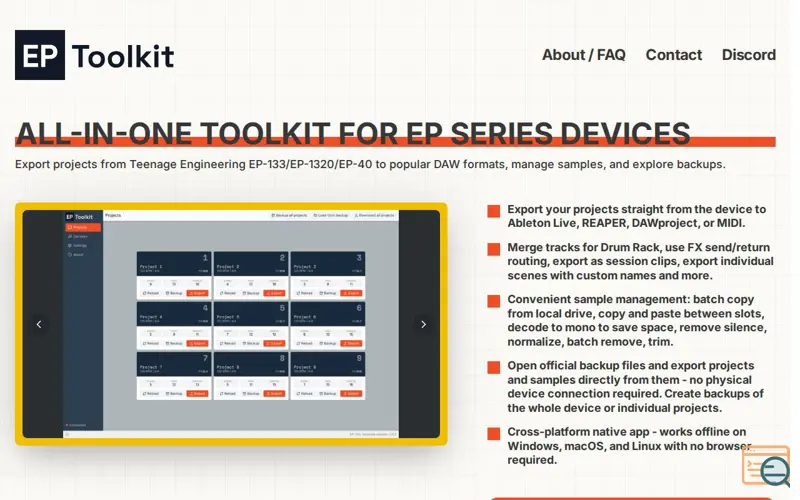 Screenshot of EP Toolkit