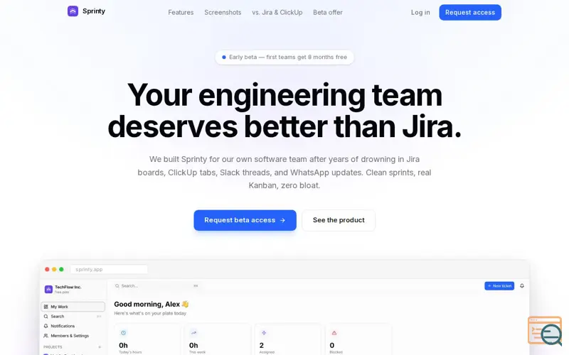 Screenshot of Sprinty