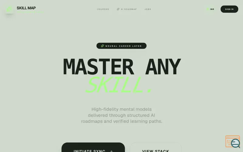 Screenshot of Skill Map